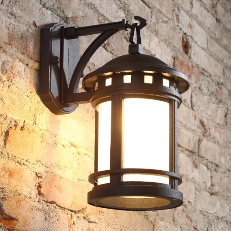 

American style retro lamp outdoor antique European style outdoor wall lamp waterproof courtyard lamp villa duplex wall lights