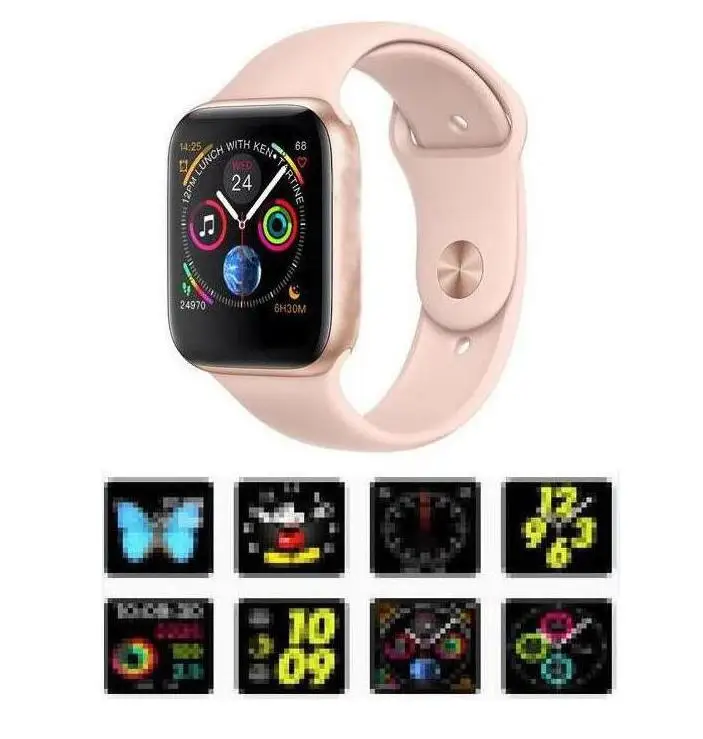 IWO 8 plus Smart watch 44mm Series 4 case 1:1 Bluetooth Smartwatch Ecg watches for ios android fast free ship for dropshipping