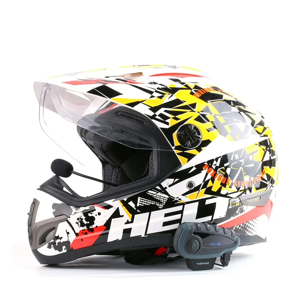 

Vnetphone V8 BT Intercom Motorcycle Helmet Waterproof Interphone Headset Connecting to MP3/GPS/MOBILE