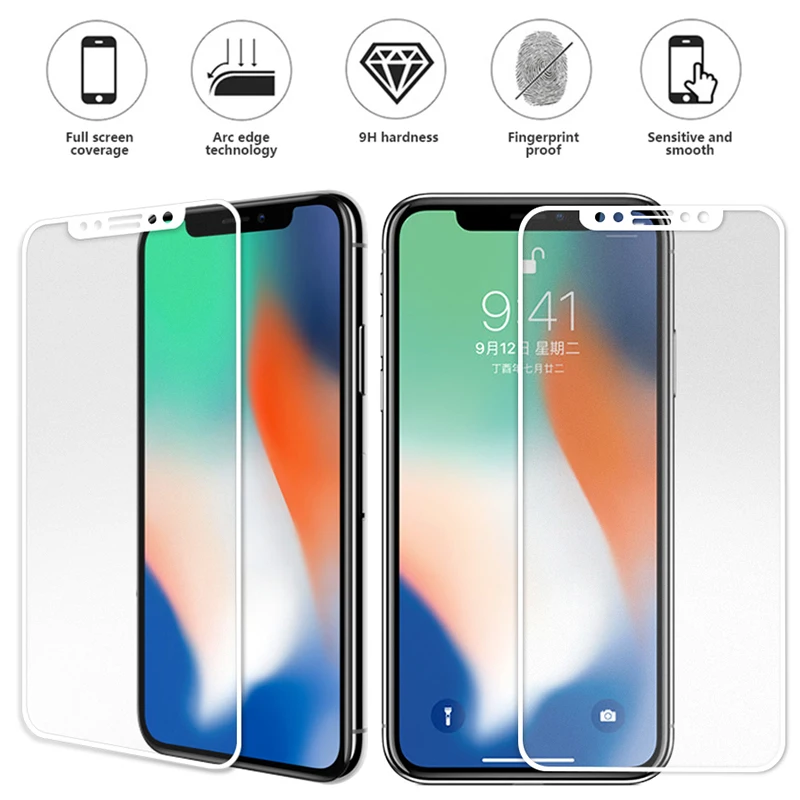 Matte Tempered Glass 9H Screen Protector Anti Fingerprint For iPhone X