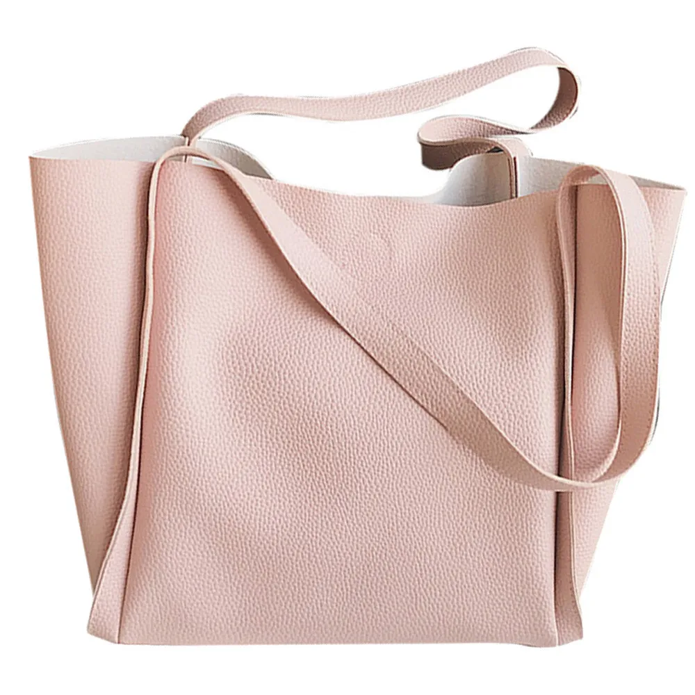 

New Fashion Luxury Women handbag Two Piece Shoulder Handbag Composite Bags with a wallet Female large capacity Bag for 2018