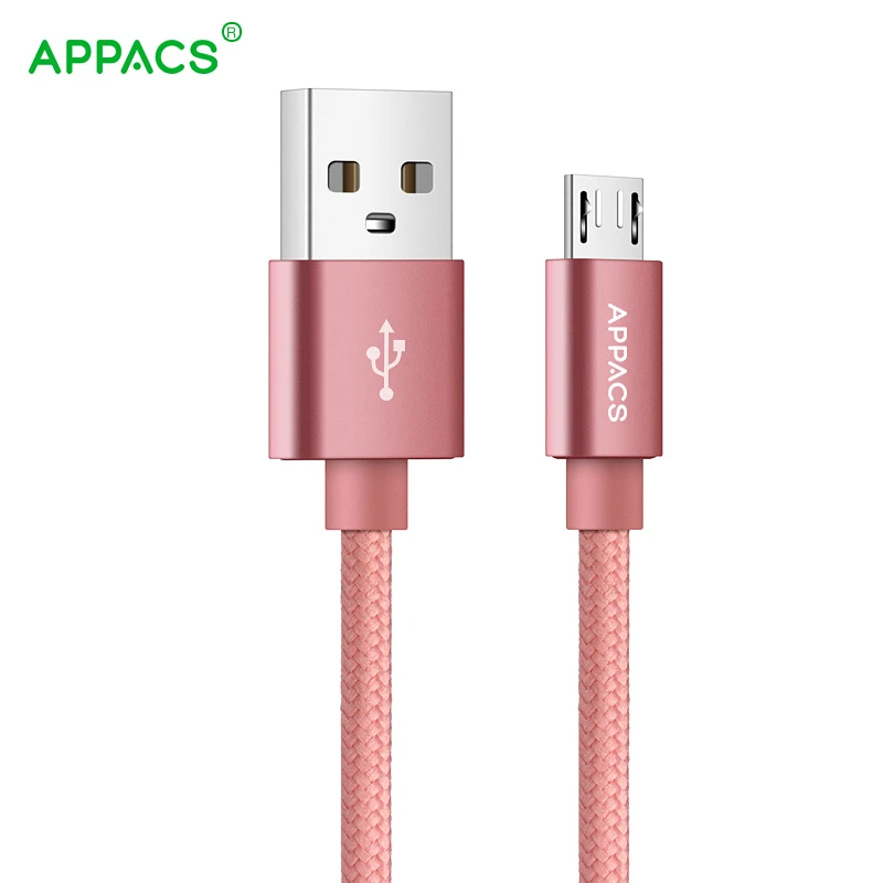 

5V2.1A Micro USB Cable, APPACS Fast Charging Mobile Phone USB Charger Cable 1M 2M 3M Data Sync Cable for Samsung HTC LG Android