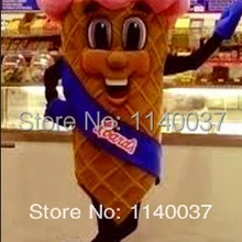 Милый костюм талисмана мороженого, талисман мороженого, Необычные платья для косплея, наборы, карнавальный костюм с героями мультфильмов, необычный костюм