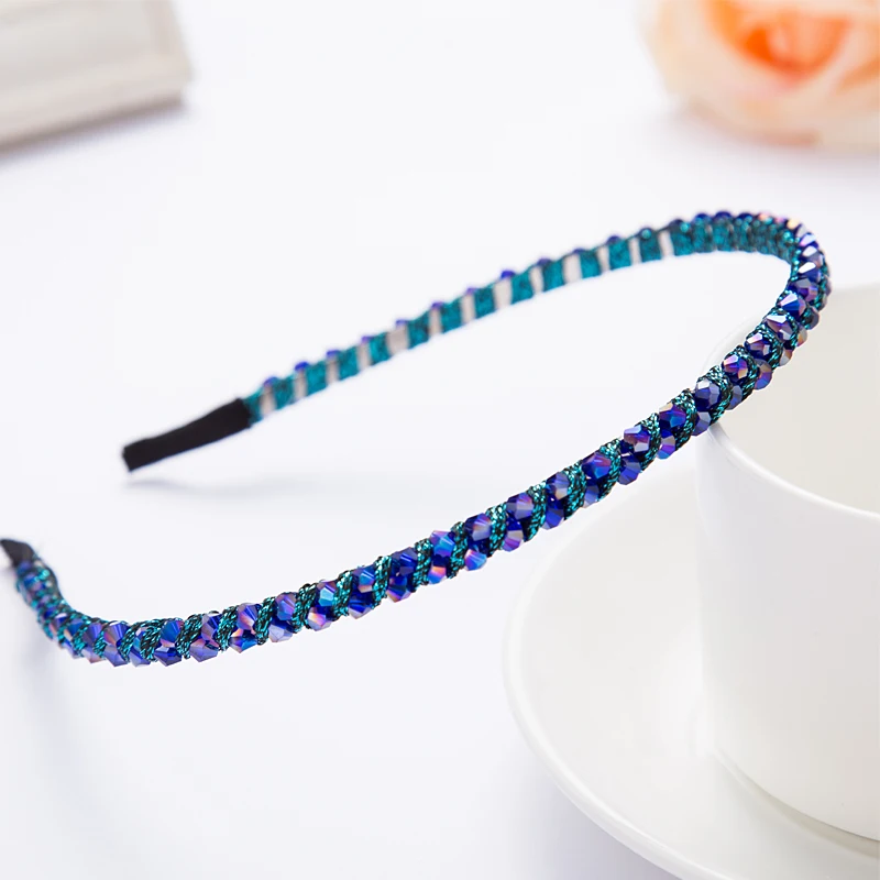 2016 New Brand Cute Korean Headwear Ms Headbands Colorful Crystal