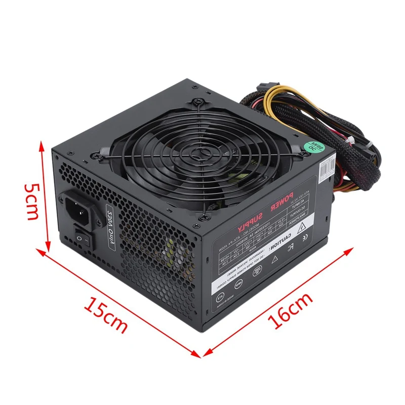 170-260V Макс 450W Питание Psu Pfc бесшумный вентилятор 24Pin 12V компьютер Sata консоль для ПК-игр с поддержкой Windows Питание для подходит для Intel, подходит для AMD компьютера