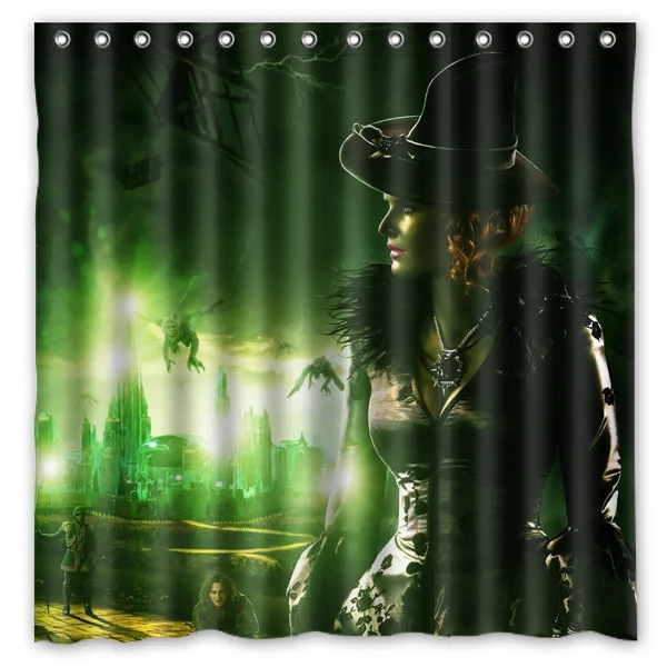 

Waterproof Shower Curtain With Hooks Once Upon a Time Water Resistant Bath Bathing Screen Custom Bathroom Decoration 71*71 inch