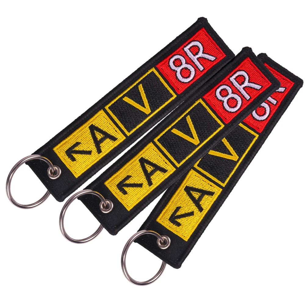 

Motorcycle Keychain Aviator AV8R Airport Taxiway Keychain Bijoux Keychain for Cars Embroidery Motorcycle Accessories