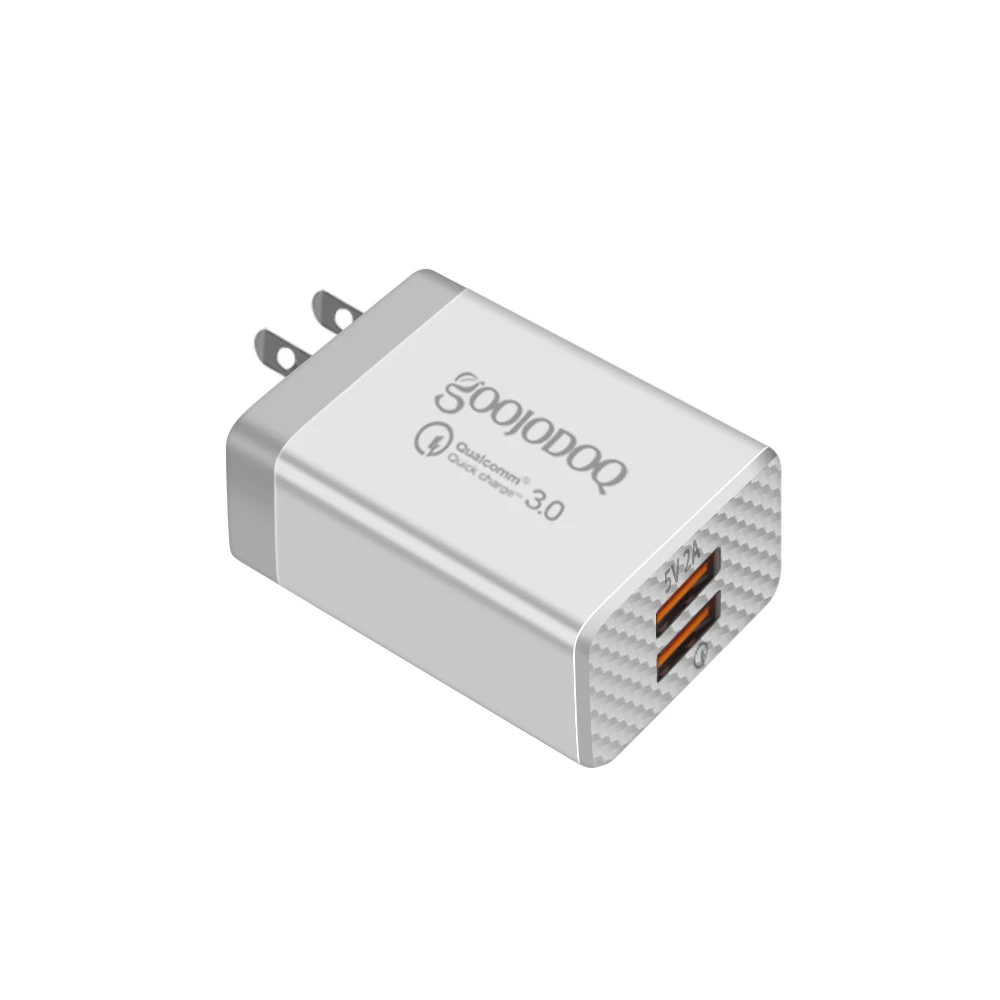 QC Быстрая зарядка 3,0 USB зарядное устройство двойной USB адаптер питания для мобильного телефона ЕС зарядное устройство адаптер для samsung Xiaomi QC 3,0 USB зарядное устройство - Тип штекера: US White