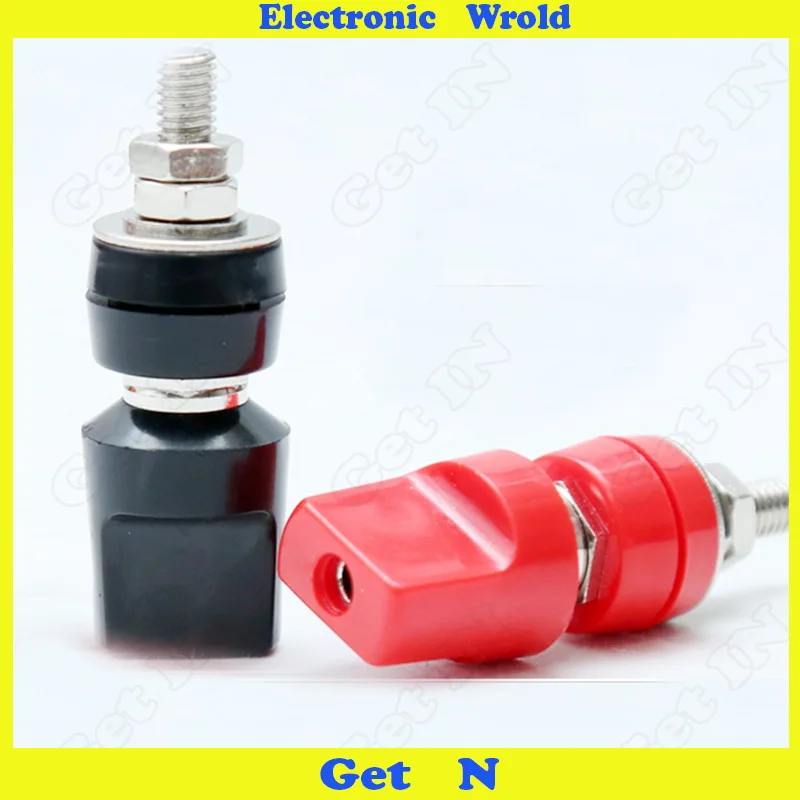 

10pcs M6*60 Terminal Socket 6MM Pure Copper Terminal Cap 4mm Banana Socket 40 Ground Blocks 4-4013