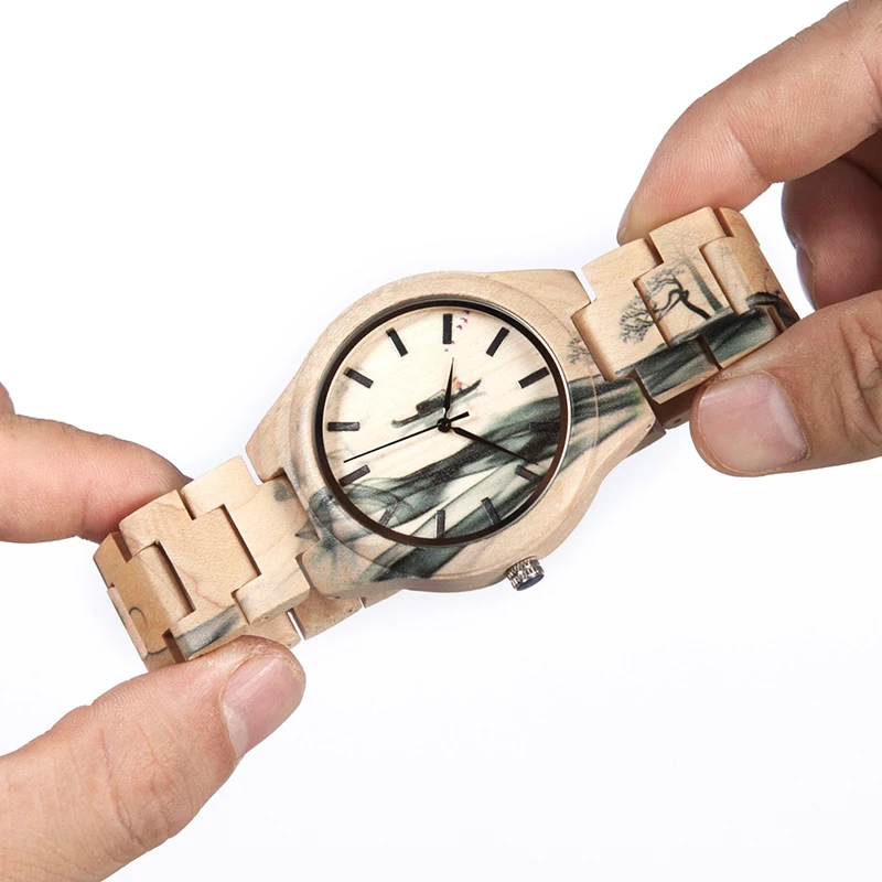 BOBO BIRD Wood Men Watch Top Brand Luxury Quartz Watches a Great Gift for Man in Wooden Box OEM relogio masculino W-O17