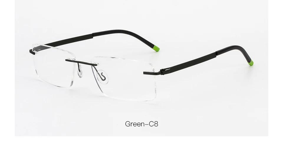 Оптические прозрачные оправы без оправы, прозрачные очки для близорукости, компьютерные очки, мужские очки по рецепту, очки, уникальные петли#8028