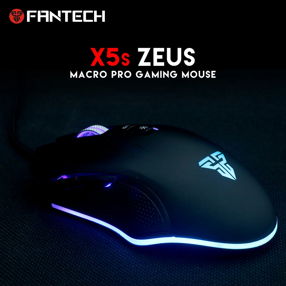 

FANTECH RGB Optical Professional Wired Gaming Mouse Adjustable 4800 DPI 10 Million Cycle USB Mice Cable Mouse For PC Gamer
