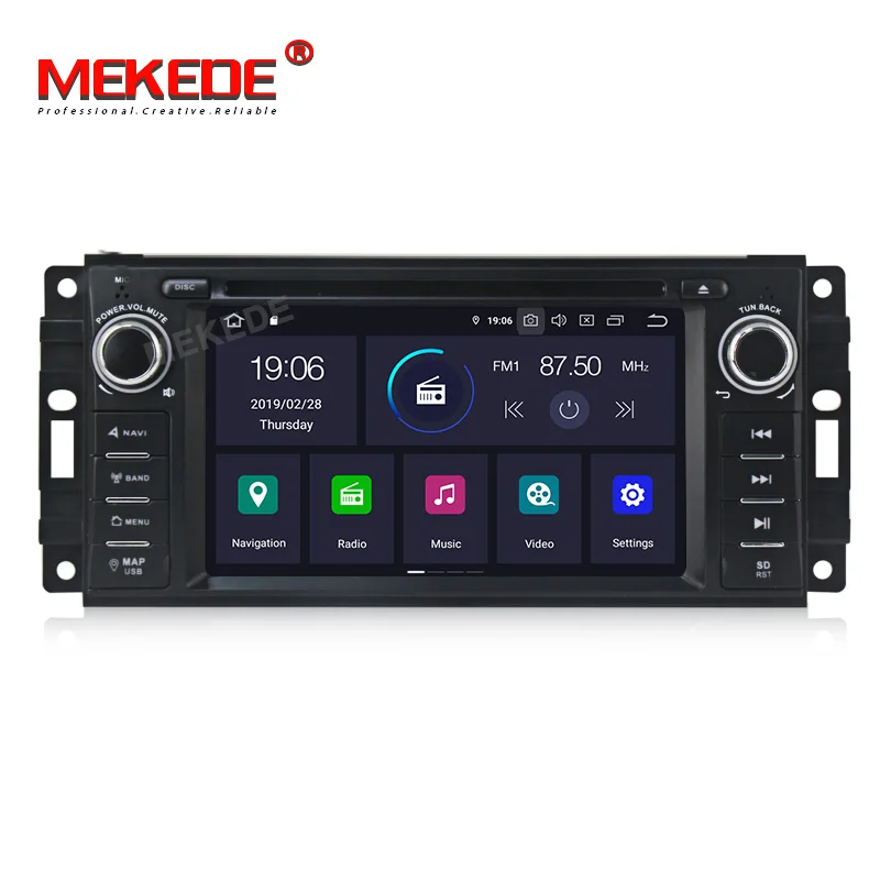 Top MEKEDE 6.2" Android 9.0 Octa Core Car Radio DVD Player GPS Navigation for JEEP Patriot Liberty Wrangler Compass DODGE Chrysler 2