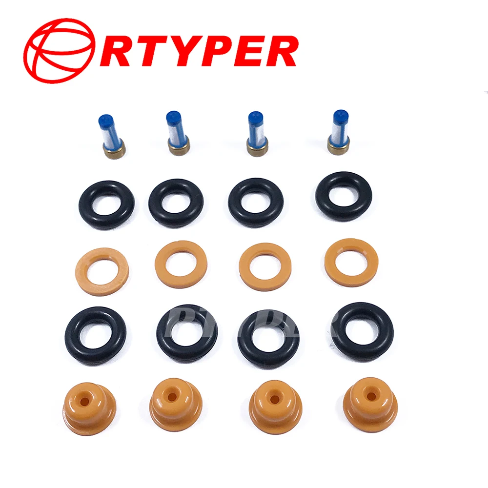 

Eight Sets Injector Repair Kits Micro Filter Oring Plastic Gasket Pintle Cap 02105 For 35310-23010 Audi Hyundai Elantra Tiburon