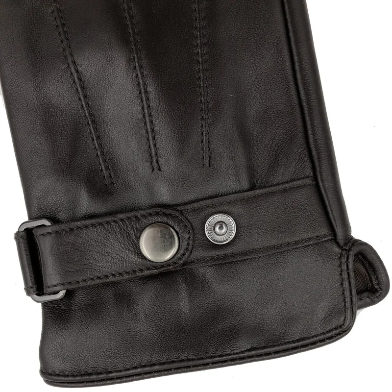 Spring/Winter Real Leather Short Gloves for Men Male Thin/Thick Black/Brown Touched Screen Gant Gym Luvas Driving Mittens warm gloves leather gloves male gloves
