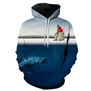 

Anime Elegant Shark Print Fashion 3D Hooded Sweatshirt Cool Pullover Dropshipping And Wholesale Gone Ice Fishing Hooded Hoodies
