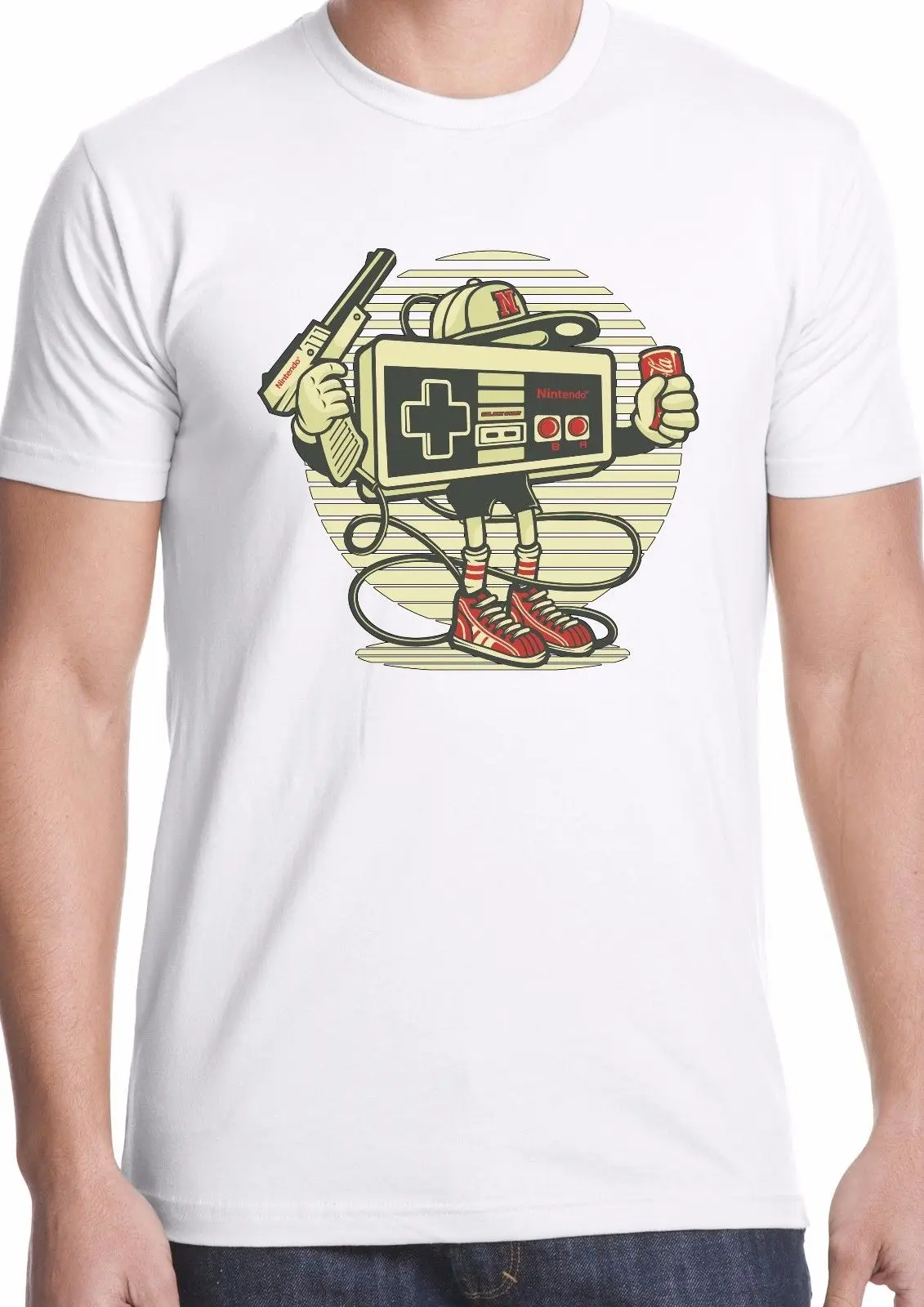 Nintendo t-shirt retro gaming pad Zelda Mario nes snes game computer console 21 Summer O Neck Tee,Comfortable t shirt