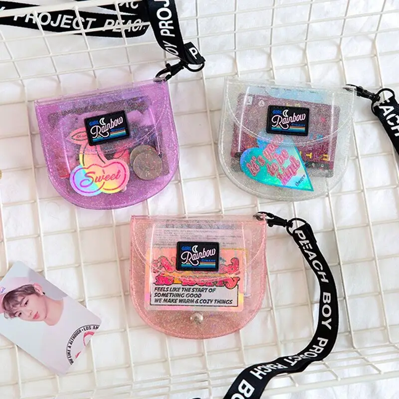 Bentoy Milkjoy прозрачный кошелек с желеобразным вырезом лямкой на шее Kawaii Женский для