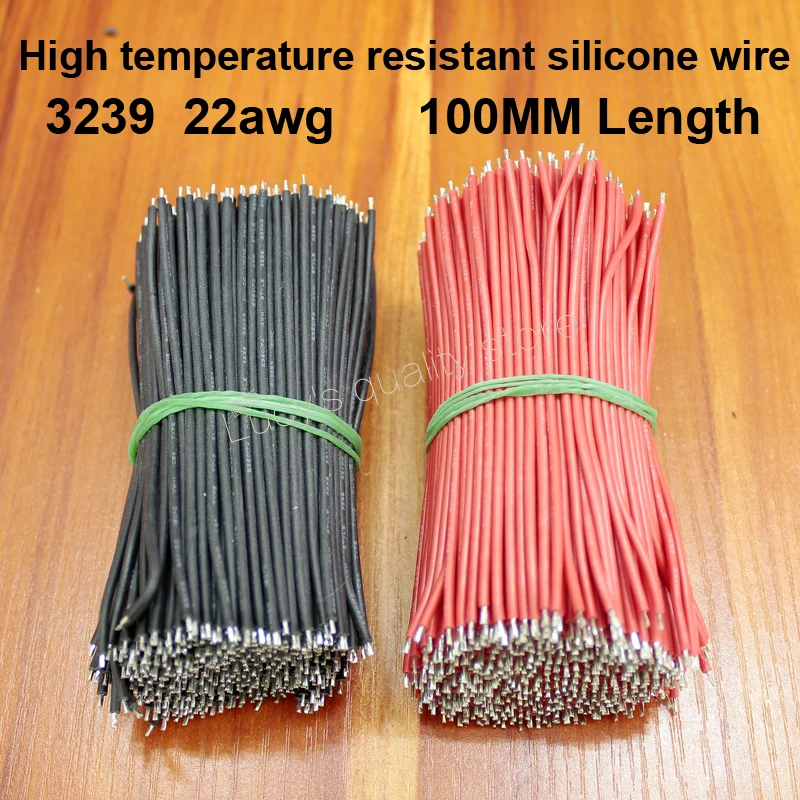 

30pcs/lot High temperature silicone wire 3239 22AWG wire Solderable rubber wire 0.3 square tinned copper wire fittings