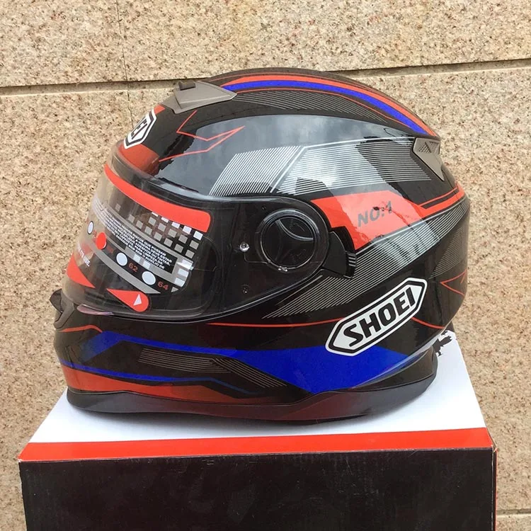 

dual lens Motorcycle blue black red full SH face Gt air racing helmet