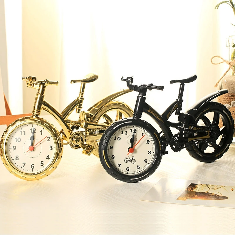 Bicycle Shape Table Clock Modern Timer Snooze Alarm Clock Creative
