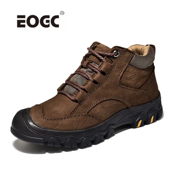 Super Warm Boots Men Quality Suede Leather Snow Boots Fur Plush Ankle Boots For Men Lace Up Outdoor Autumn Winter Shoes Men mycolen genuine leather marten boots autumn high quality designer men shoes lace up cowboy ankle boots winter shoes obuwie