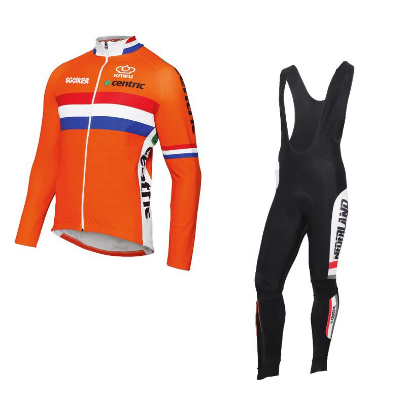 Зимние флисовые Команда Нидерланды быстросохнущие велосипедные Джерси нидерландский флаг дышащая одежда MTB Ropa Ciclismo Велосипедный спорт Майо гель