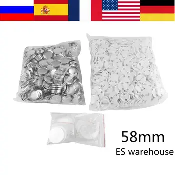 

Pin Badge Button 25mm/58mm DIY Blank Pin Badge Button Parts Consumables for Pro Button Maker 1000/2000pcs ES warehouse