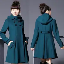 Во время Весна и осень зимнее платье пальто длинный большой ярдов женские тканевые пальто cultivate one's morality