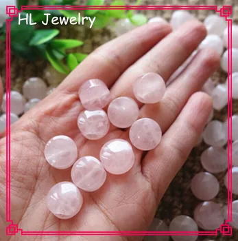 

20PCS/Lot Wholesale Price 12MM Round Cabochon Coin light pink crystal Beads In Stock