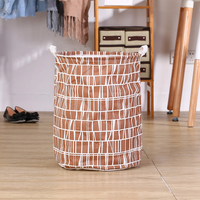

Large Capacity Kids Baby Room Toys Storage Canvas Laundry Basket Drawstring Bag