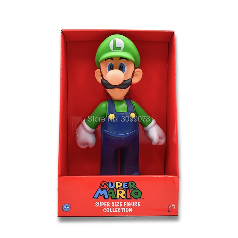 2 Styles Free Shipping Super Mario Bros Mario Luigi PVC Action Figure Collection Toy Doll 9\