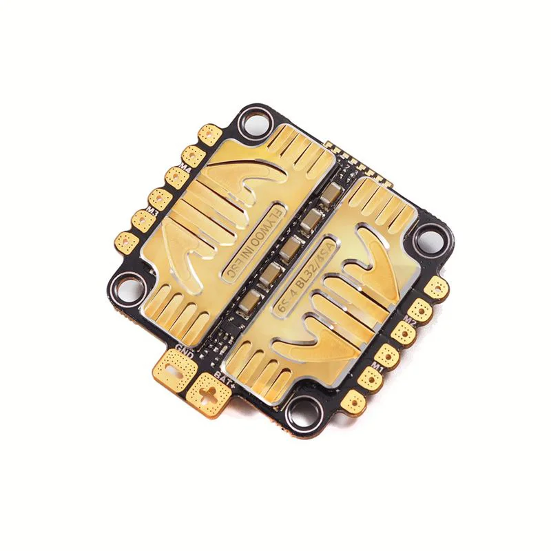

FLYWOO INI ESC 40a 4 in 1 Dshot1200 Multishot Brushless ESC 2S-6S Blheli_32 Ready for FPV Racing Compatiable Telemetry Current