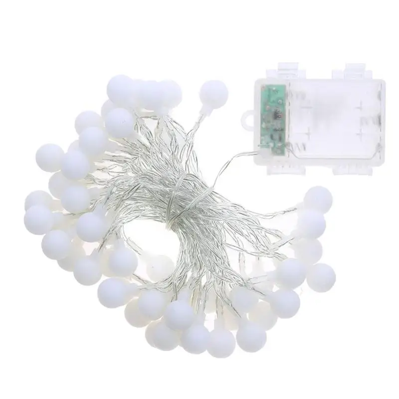 

5m/16.4ft 50 LED Indoor Outdoor String Lights Waterproof Ball Christmas Lamps Starry Fairy Light For Garden Yard Home Parties