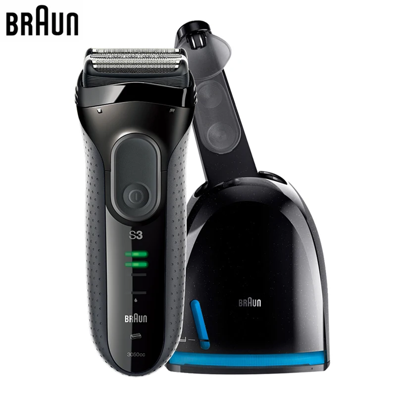 

Braun Electric Shaver Razor 3050CC Wholebody Washable Shaving Hair Reciprocating 3 Floating Cutter Full-Automatic Clean Center
