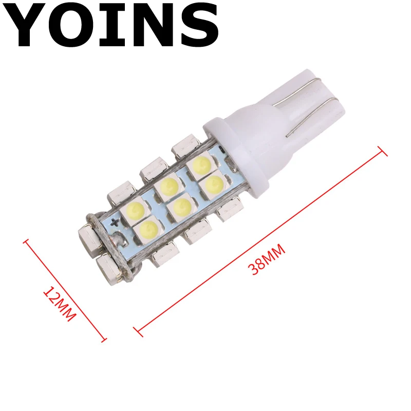 Большая рекламная акция T10 168 194 501 W5W 28 SMD 1206 светодиодный чистый белый автомобильный боковой клиновидный задний фонарь лампа DC12V