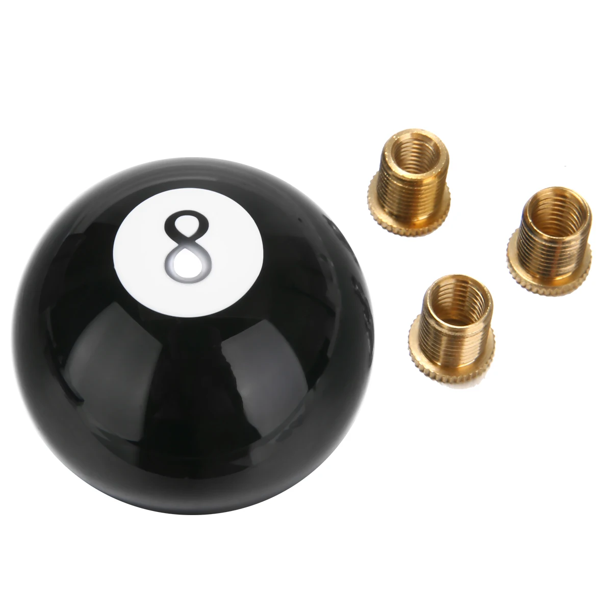 Treyues Universal Black 8 Eight Billiard Ball Car Gear Shift Knob Shifter Lever Replacement Parts