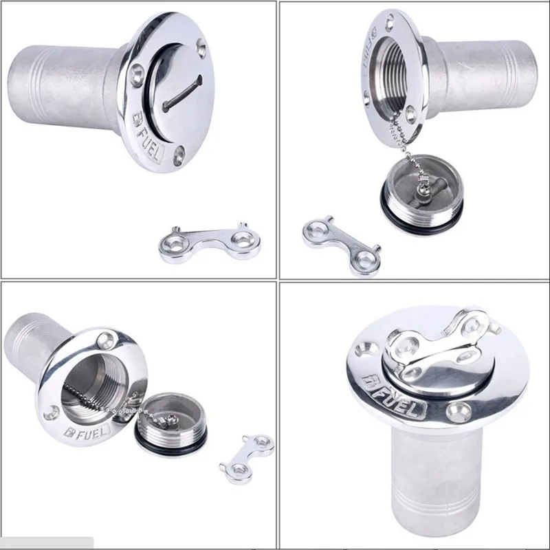 1 5Inch Boat Deck Fuel Boat Deck Fill 316 Marine Grade Stainless Steel Key Cap