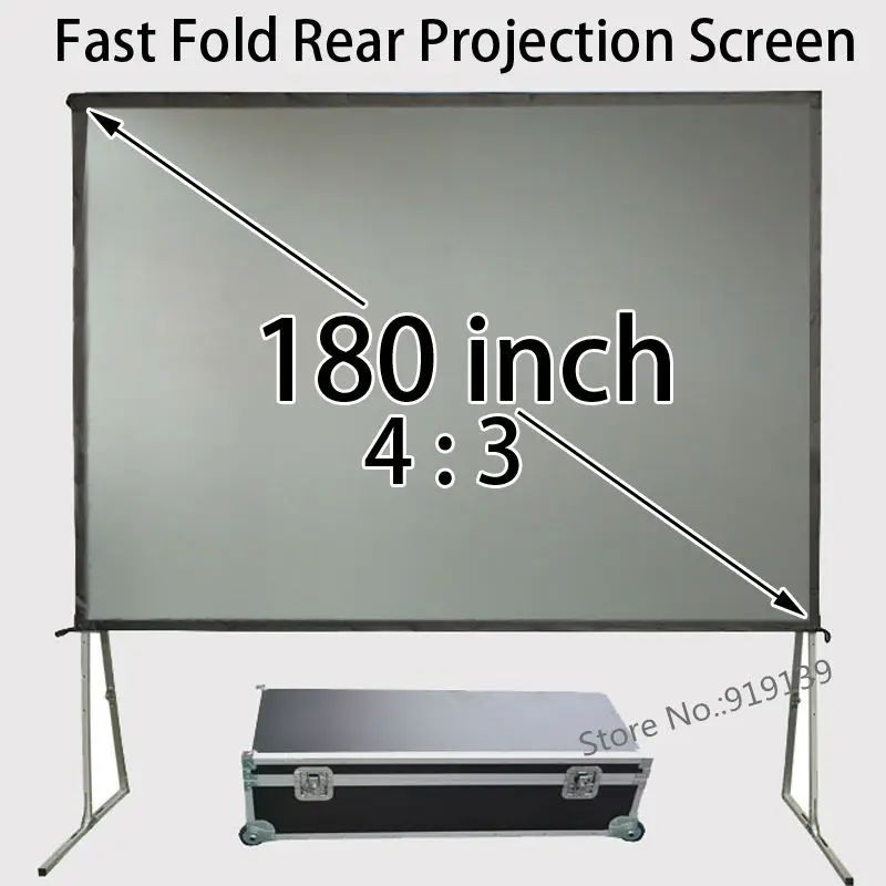 Best Quality 180" Diagonal 43 Easy Folding Rear Projection Screen With