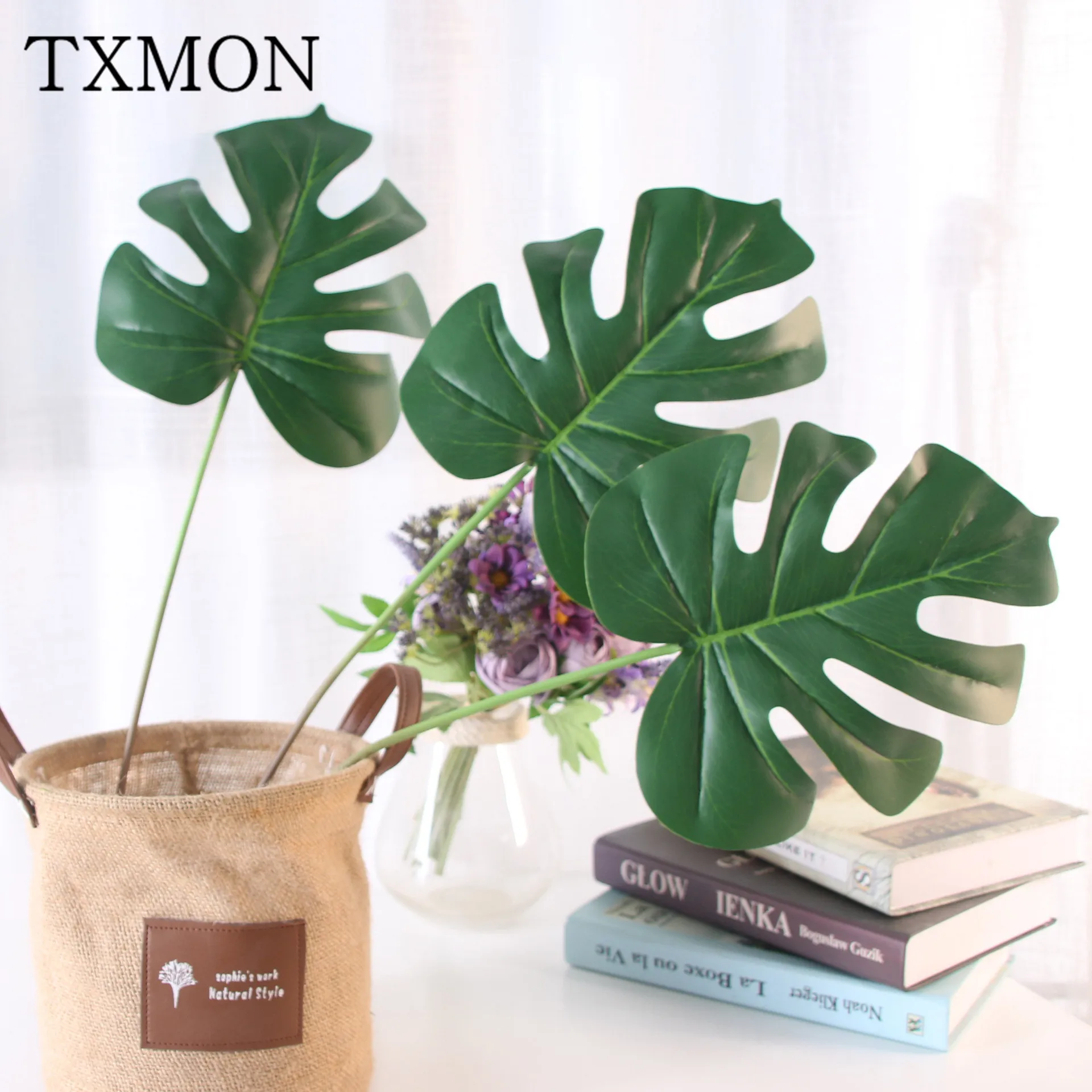 

Simulation leaves flower arrangement accessories turtle leaves simulation plant plastic fake flower single flower decoration
