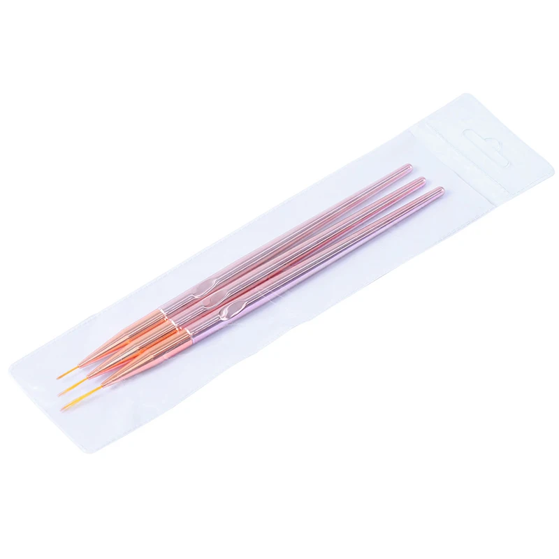 

3pcs Nail Art Liner Brush Gel Painting Pen Plastic for DIY Nails OR88