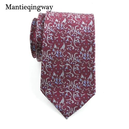 MXR065358 Mantieqingway для мужчин галстук из полиэфира бизнес костюмы Цветочный галстук галстуки для свадьбы печатных Аксессуары для галстуков мужские костюмы Узкие галстуки - Цвет: MXR065358