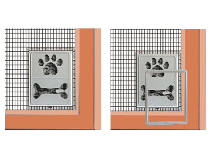 Lockable Magnet Control Pet Dog Cat Door for Screen Window Security Flap Gates Pet Tunnel Dog Fence Free Access Door for Home3