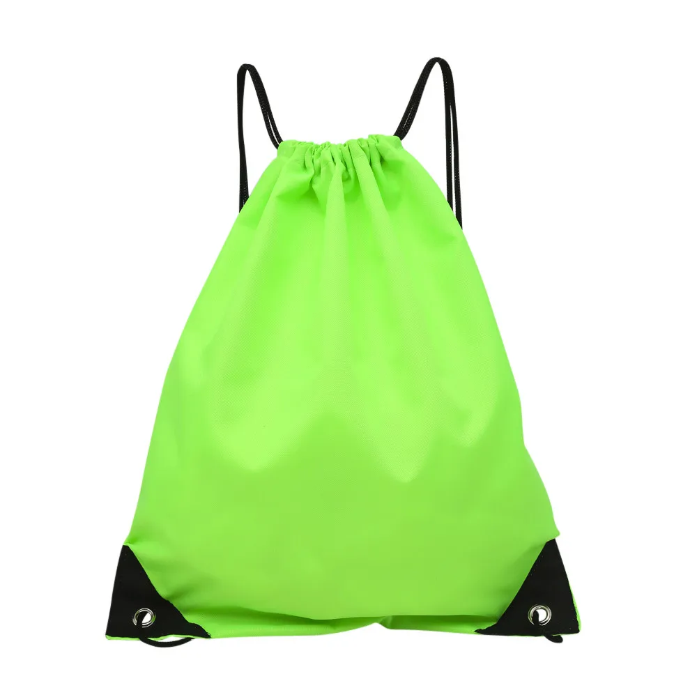 Women's drawstring bag waterproof Fashion Unisex Solid Drawstring Bags