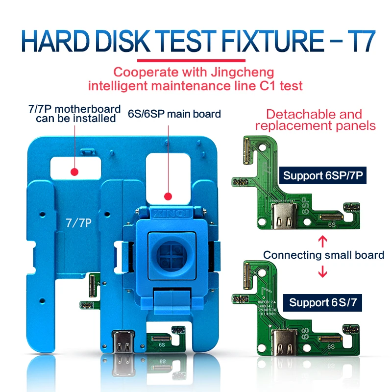 JC T7 T8 NAND Test Fixture Module JC C1 Smart Repair Box For iPhone 6S/6SP/7/7P/8/8P Logicboard Repair
