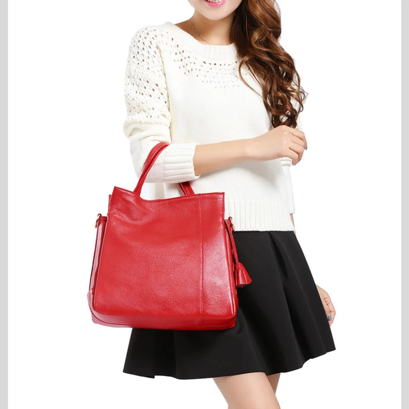 

XIYUAN 2017 Fashion Women Red wine Messenger Bags GENUINE LEATHER Women's Handbag Women Bag Vintage Ladies Tote Crossbody bags