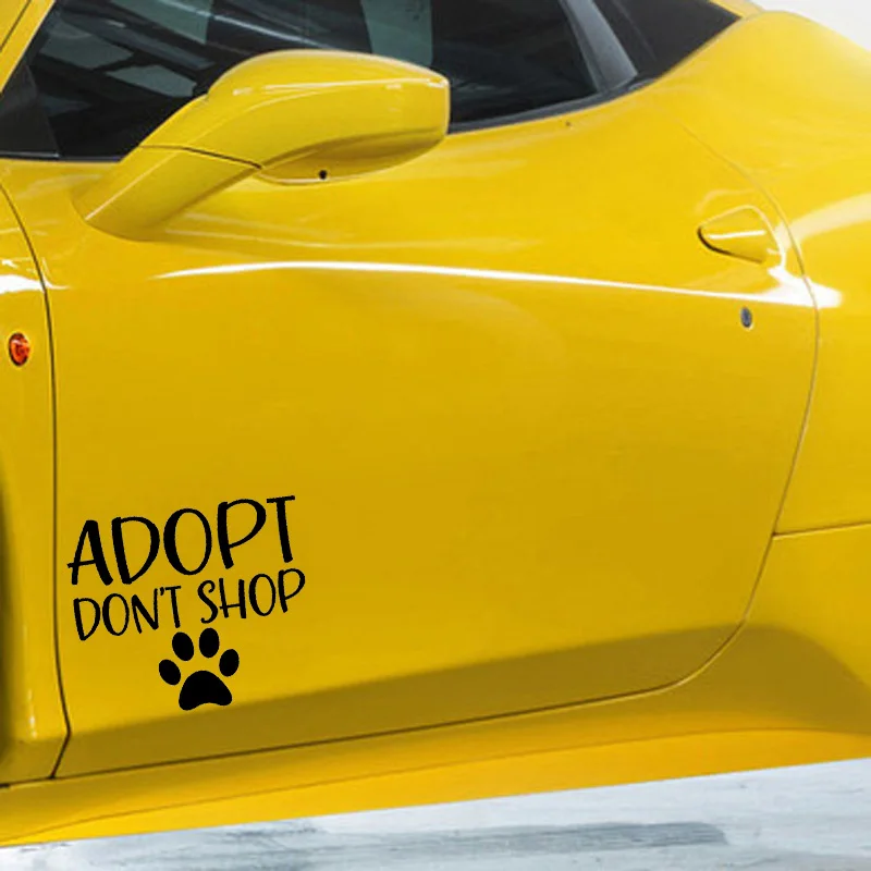 YJZT 14 7 см * 12 ADOPT Don SHOP Rescue Dog Pet Love Paw Print Puppy виниловая Автомобильная наклейка Stiker