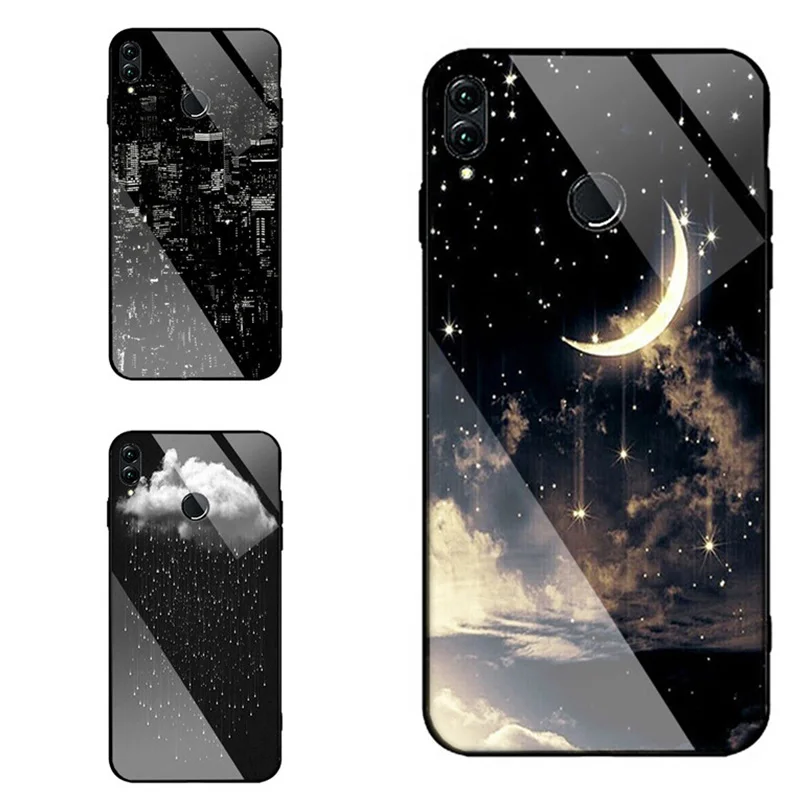

Glass Phone Case For xiaomi redmi note 7 5 6 pro Star Space city Cover Case For xiaomi 8 9 se 6 max 3 case Luxury Case Coque x3