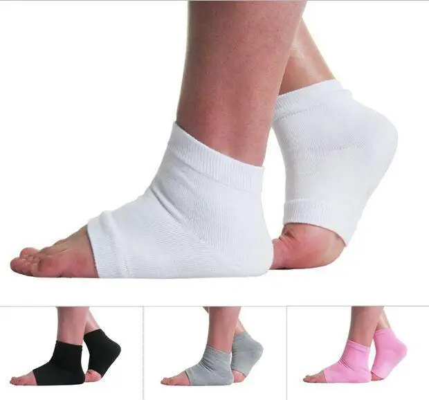 12pirs/lot Gel Heel Socks Heel Spa socks for dry cracked heels foot