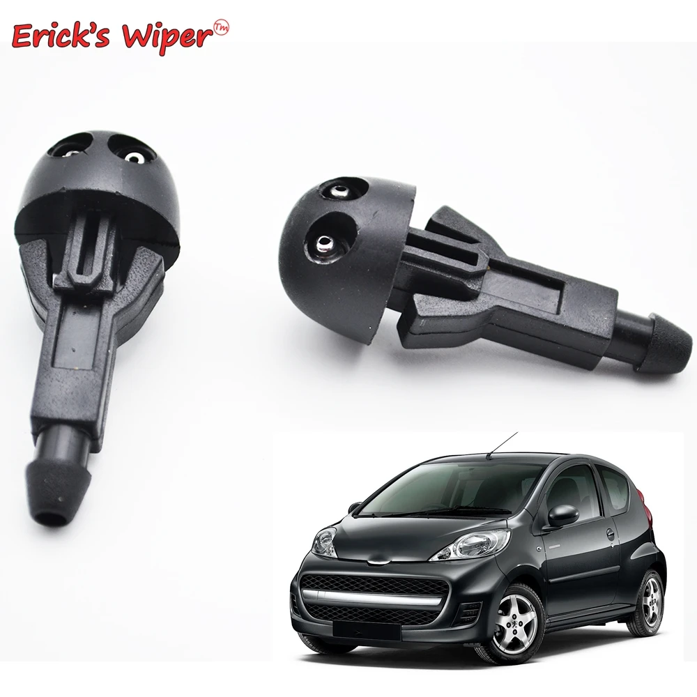 

Erick's Wiper 2Pcs Front Windshield Wiper Washer Jet Nozzle For Peugeot 107 2005 onwards